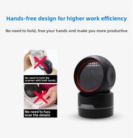 Pemindai Barcode Layar 1D 2D Hands-Free Omnidirectional Sensitivitas Tinggi CMOS USB Proteksi IP52 Desktop 2D Barcode