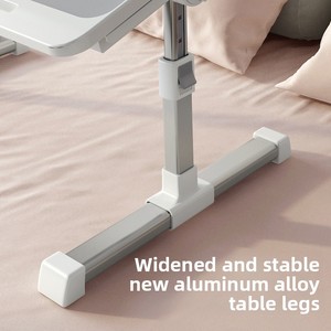 Table de chevet pliable et réglable en hauteur, <span class=keywords><strong>bureau</strong></span> d'étude à domicile, <span class=keywords><strong>bureau</strong></span> d'ordinateur simple pour chambre à coucher, table pour baies vitrées, petite table pour dortoir, pour étudiants - Product Image 3