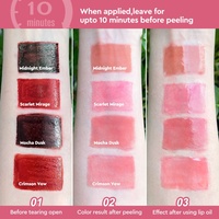 Gloss à lèvres et huile à lèvres double tête 2-en-1 hydratant longue durée anti-transfert, 4 couleurs, facile à déchirer