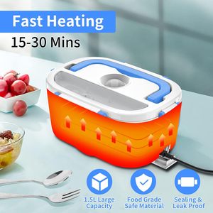 Home and Car Use Safe Stainless Steel Portable Electric <b>Lunch</b> Box Food Warmer / Self Heat Electric LunchBox - Product Image 2