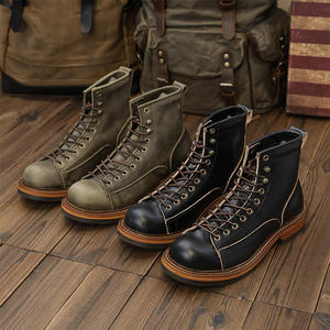 2026 New Model Leather Summer <b>Boots</b> with Laces Stylish and Casual Men's <b>Boots</b> Handcrafted High-Quality Cowhide chukka <b>boots</b> - Product Image 3