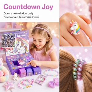 Brand Merchandise Gift With Purchase <strong>Advent</strong> <strong>Calendar</strong> Unboxing Kit for Kids Girls Hair Clips Beads Cosmetic Minis Gift Box - Product Image 2