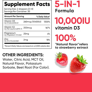 <span class=keywords><strong>D3</strong></span>&K2 Magnesium Zink MCT Olie 60ml Oraal Vloeibare Vitaminen voor Volwassenen & Baby's Bevordert Calciumopname & Gezonde Botten - Product Image 5