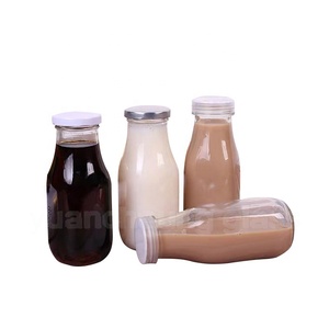 Bouteille en verre style <span class=keywords><strong>Starbucks</strong></span> de 320 ml et 420 ml, vide, pour lait frais, avec couvercle à vis en métal, impression de logo personnalisée, vente en gros - Product Image 3