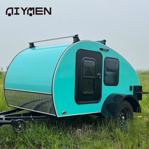 Mini Remolque <span class=keywords><strong>de</strong></span> Viaje AIYMEN Tipo Caravana <span class=keywords><strong>de</strong></span> Fibra <span class=keywords><strong>de</strong></span> Vidrio para Acampar Estilo Teardrop Europeo Chasis <span class=keywords><strong>de</strong></span> Acero <span class=keywords><strong>de</strong></span> Lujo para 1-2 Personas - Product Image 2