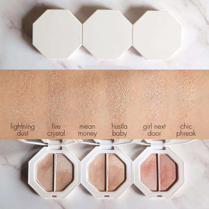 พาเลทบลัชออนไฮไลท์เตอร์สองสีแบบขายส่ง ของแท้ ชิมเมอร์ แมตต์ ติดทนนาน แป้งอัดแข็งสำหรับปัดแก้ม - Product Image 4