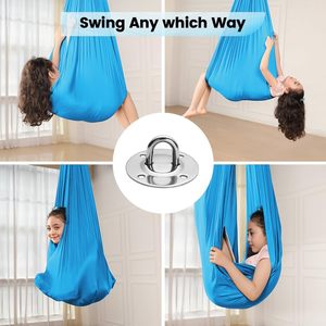 <span class=keywords><strong>Hamaca</strong></span> Ajustable para Niños, para Terapia Sensorial en Interiores y Exteriores, Columpio para Adultos y Niños, <span class=keywords><strong>Hamaca</strong></span> de Yoga Voladora, Columpios de Juego para Niños - Product Image 4