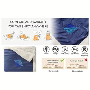 Mantas Personalizadas de Color Sólido de 720g con Logotipo Bordado - Product Image 3