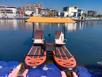 Kayak à pédales gonflable pour la pêche à la ligne, bateau plat texturé pour l'extérieur, bateau de loisirs et de pêche