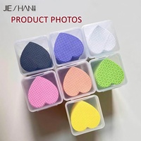 Tampons démaquillants en coton sans peluches en forme de cœur personnalisables, 200 pièces par boîte PP pour marque de produits d'onglerie à étiquette privée