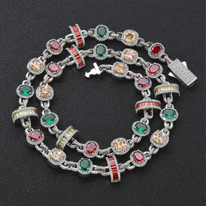Collares de Joyería de Colores en Oferta, Accesorios de Lujo Ligero y de Alta Gama, Collares para Hombre, Conjunto de Joyería Hip-hop - Product Image 3