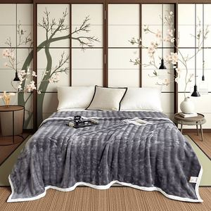 Luxury Modern Knitted Flannel Throw <b>Blanket</b> Eco-Friendly Printed Pattern Skin-Friendly Breathable Fade/Wrinkle Resistant - Product Image 1