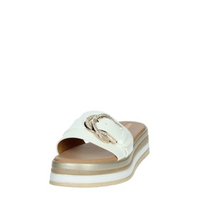 Pantofole bianche 11124-e4 con comodi sandali con zeppa a punta aperta traspirante e morbida soletta in gomma PU per la primavera estate inverno - Product Image 6