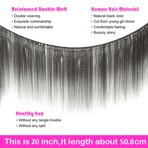 100% Malaysia kinky Straight Human Hair Bó 3 cái/lốc không Remy màu sắc tự nhiên dệt phần mở rộng - Product Image 2