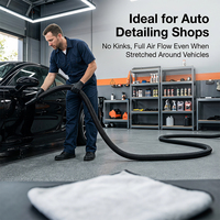 Selang Pengering Mobil Shernbao FD-017-5M/8M Berbahan PU dengan Kawat Baja, Tahan Tekanan 27.6MPa, Anti Kusut, Tahan Remuk, untuk Detailing Mobil