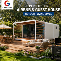 Maisonnette de jardin certifiée AS/NZS avec terrasse, conforme à la norme SAA, bureau modulaire de luxe avec terrasse pour l'Australie