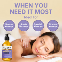 Huile de massage corporelle naturelle personnalisée, mélange de qualité spa d'ingrédients nourrissants à la lavande et à la camomille