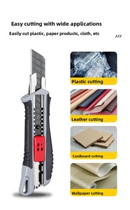 Cutter industriel transfrontalier en caoutchouc ABS <span class=keywords><strong>avec</strong></span> lame en <span class=keywords><strong>acier</strong></span> allié de 145 mm et épaisseur de 0,5 mm, double verrouillage - Product Image 5