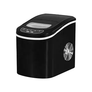 ホームワンボタン自動クリーニングミニコンパクト12Kg/24時間ポータブルブラックアイスキューブメーカー