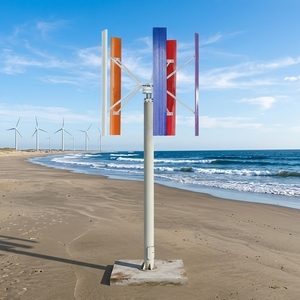 Générateur éolien vertical en aluminium à 5 pales H-200kw, hauteur 11,5m, diamètre du rotor 10,5m, 200kw 380v, générateur gratuit - Product Image 2