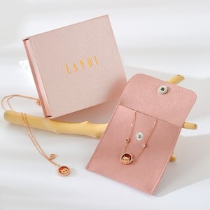 Bolsas de tela de microfibra de 8x8 cm con cierre de hebilla, superventas, para joyería, con logo impreso DIY, para guardar anillos y pulseras - Product Image 4
