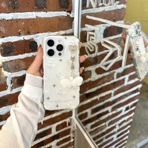 Coque de téléphone double couche avec nœud et lapin, avec pendentif, style mignon pour iPhone 17ProMax 16 15 14 - Product Image 2