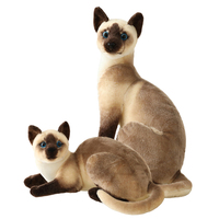 Peluche de chat réaliste en gros, peluche de chat douce et mignonne, jouets en peluche d'animaux réalistes, peluche de chat personnalisée
