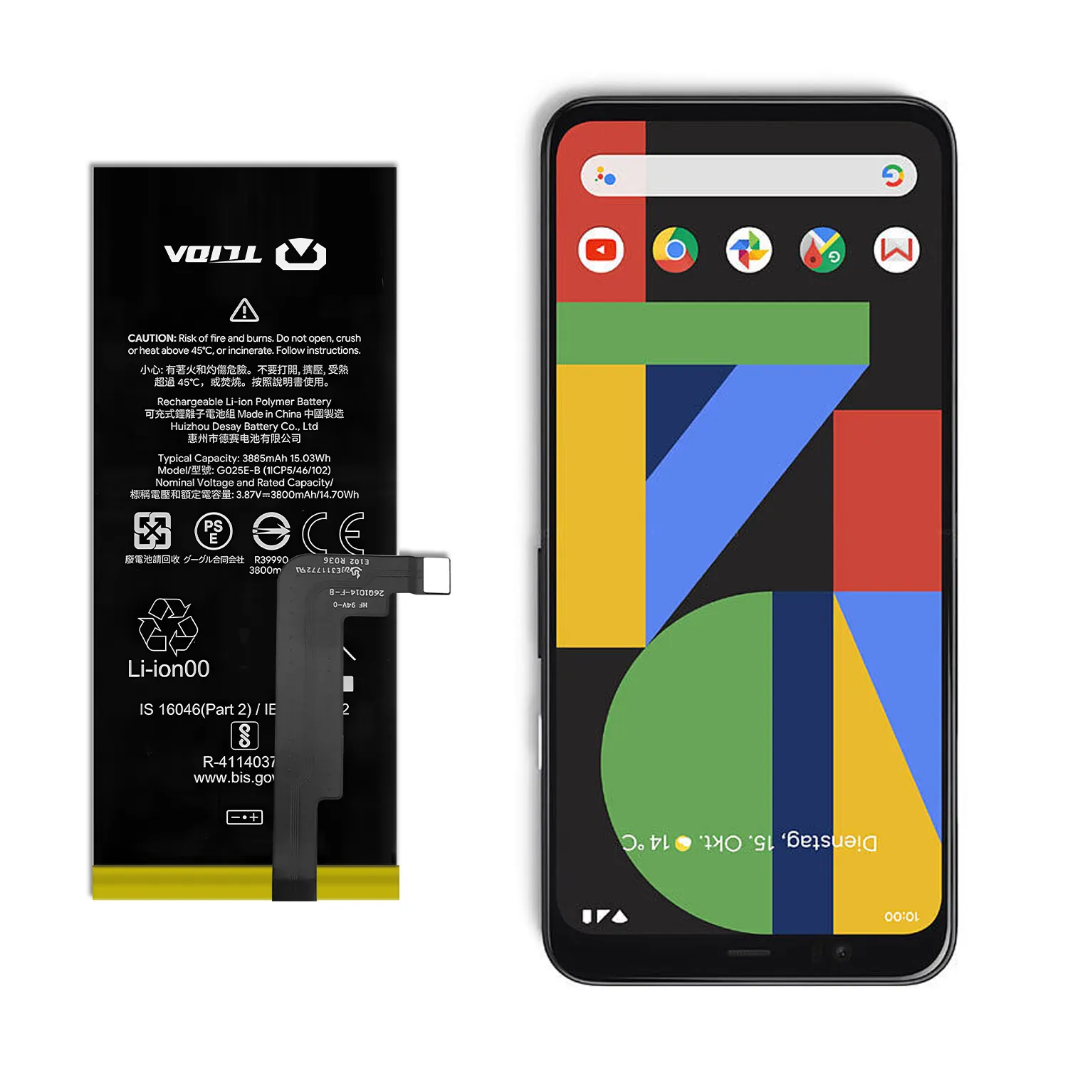 Tlida оптом для Google Pixel 4A 4G 5G аккумулятор для мобильного телефона Google