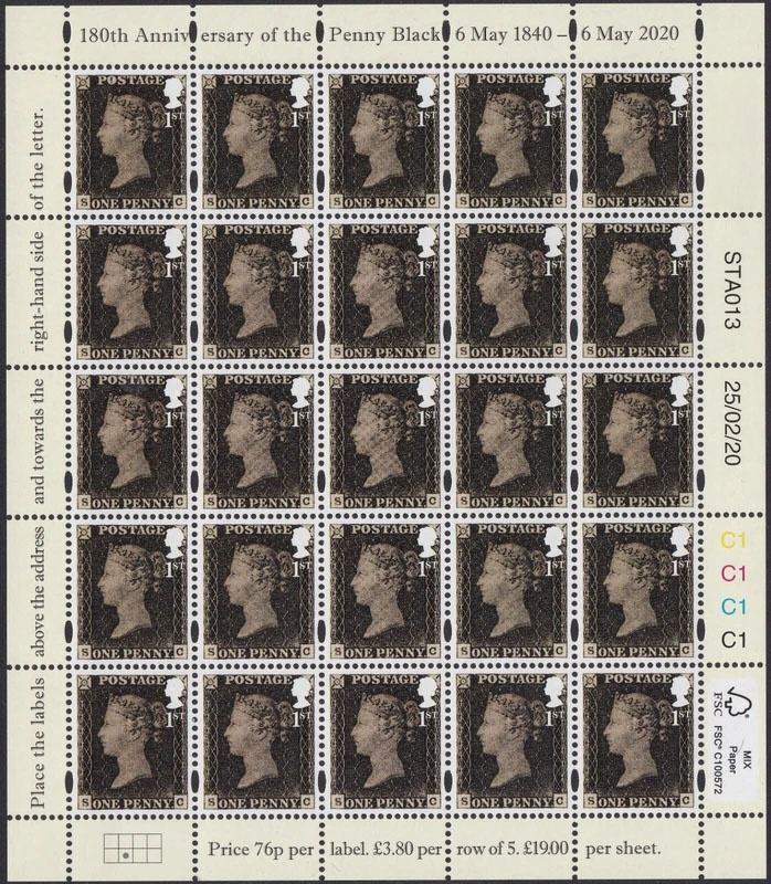 British 25 Penny Black Commemorative Edition