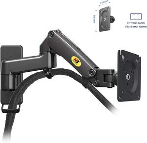 NB North Bayou Support de montage mural pour moniteur TV Pivotant <span class=keywords><strong>articulé</strong></span> à mouvement complet pour moniteurs 17-35 "<span class=keywords><strong>Double</strong></span> extension NB F150 - Product Image 3
