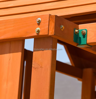 Maison de jeu double étage en bois classique de haute qualité pour enfants, avec toboggan télescopique et bac à sable, pour les 4-9 mois, Shandong