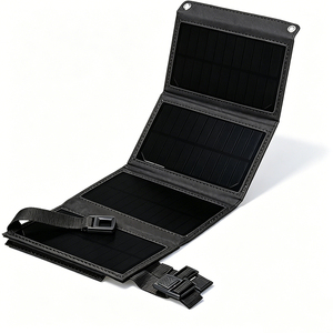 Panneau solaire portable 10W, panneau solaire pliable, chargeur solaire, étanche IP65, panneaux solaires à haute efficacité 19,5%, chargeur rapide, ports USB - Product Image 1