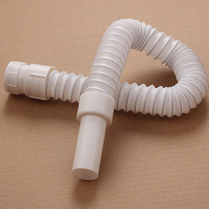 Tubo de drenaje de plástico flexible para lavabo con refuerzo de alambre de acero de 50 cm de longitud - Product Image 2