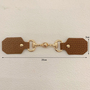 Boucle de fermeture en cuir pour manteau, clip décoratif pour poignets, sangle décorative pour la taille, boucles à bascule en cuir, fermoir en cuir à verrouillage rotatif - Product Image 4
