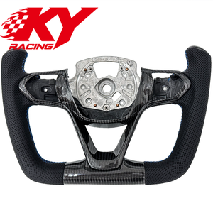 Accessoires intérieurs automobiles en fibre de carbone, cuir noir, style sport racing, volant personnalisé adapté aux i3 et i8 - Product Image 1