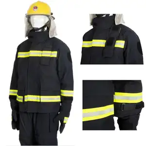 Firefighter Clothing Wholesale Price Navy Blue Aramid Firefighting Fireman Clothing