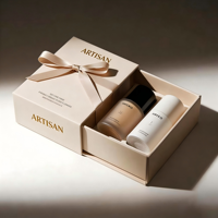 Boîte cadeau coulissante de luxe en carton rigide imprimé sur mesure pour cosmétiques |   Emballage de flacons de soins de la peau et de parfums avec tiroir à ruban