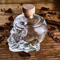Bouteilles à spiritueux personnalisées en usine, 750 ml, bouteille en verre unique pour la vodka, bouteille en verre cristallin avec bouchon en liège pour le whisky, le brandy, la vodka