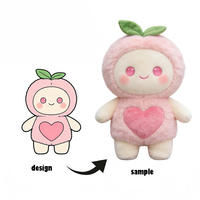 Peluche personnalisée OEM/ODM unisexe en forme de dessin animé avec rembourrage en coton PP, certifiée EN71/GRS/CPC, 11-30 cm, pour les 14 ans et plus, idéale comme cadeau