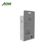 Échantillon gratuit de boîte d'emballage de câble de données électronique personnalisé carton enduit avec estampage de feuille d'or logo personnalisé
