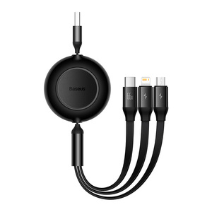 <span class=keywords><strong>Cable</strong></span> de Carga Rápida Retráctil 3 en 1 <span class=keywords><strong>Baseus</strong></span> Bright Mirror Serie 2, <span class=keywords><strong>USB</strong></span> a M+L+C, 66W, 1.1m, para Todos los Teléfonos Inteligentes - Product Image 1