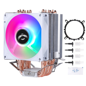 QiuzAim 6 Heat Pipe <span class=keywords><strong>CPU</strong></span> <span class=keywords><strong>Cooler</strong></span> Cobre 90mm Silencioso LED Ventilador de refrigeración de aire PC de escritorio Compatible 1150 1155 Placa base I5 1200 RGB - Product Image 1