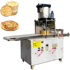 Industrial pizza forming machine Naan lavash bread production line soft chapati roti dough press making machine