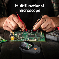 Pocket-Sized 500X Electron Microscope Digital Magnifier Autofocus 2MP Camera 2.0 Inch IPS Screen for Mobile Repair PCB