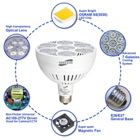 Projecteur LED PAR38 C VP01 homologué ETL 60W 55W 50W AC100-277V sans scintillement, garantie 3 ans, E26 E27, LED PAR38 avancée pour bijoux