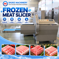 Machine à trancher la viande congelée pour la production de saucisses et de produits carnés