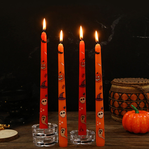เทียนหอมทรงกระบอกทำมือจากขี้ผึ้งถั่วเหลือง ไร้ควัน กลิ่นหอมตามสั่ง สำหรับตกแต่งบ้านในเทศกาลฮาโลวีน ขายส่ง - Product Image 5