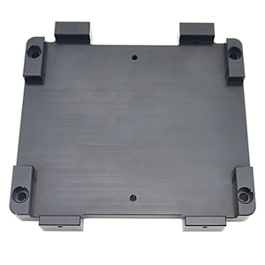 Plaque de support métallique usinée sur mesure OEM ODM, anodisée noire, pour équipement d'automatisation - Product Image 4
