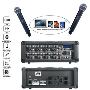Caisson de basses 1000W 2x12 "Système de sonorisation portable TWS Ensembles de karaoké Mélangeur alimenté Système Dj Pro Microphone sans fil 8 canaux Bois OEM AC - Product Image 4