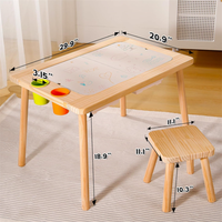 Table de jeu sensoriel pour enfants, table de dessin pour enfants en intérieur, table d'activités sensorielles en bois pour tout-petits